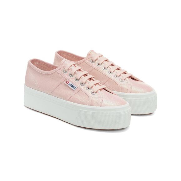 Superga Womens/Ladies 2790 Lamew Lace Up Trainers / Pink Ish Iridescent